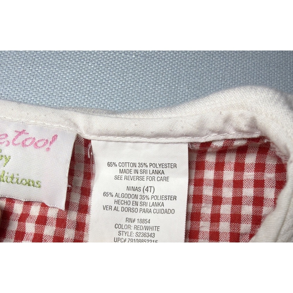 Vintage Y2K Ladybug Seersucker Dress Size 4t Rare Too By Rare Editions - Picture 5 of 16
